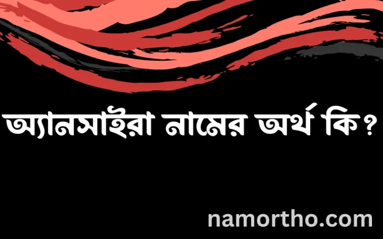 অ্যানসাইরা নামের অর্থ কি এবং ইসলাম কি বলে? (বিস্তারিত)