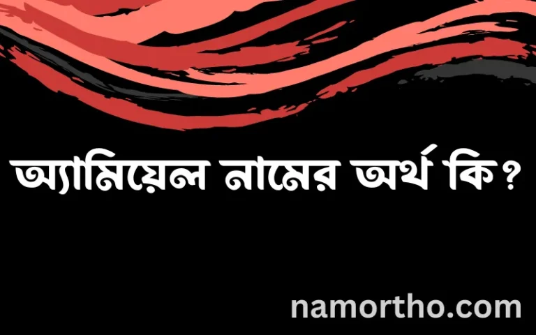 অ্যামিয়েল নামের অর্থ কি, বাংলা ইসলামিক এবং আরবি অর্থ?
