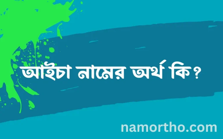 আইচা নামের অর্থ কি? আইচা নামের বাংলা, আরবি/ইসলামিক অর্থসমূহ