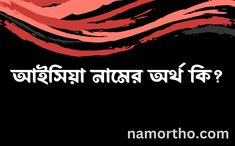 আইসিয়া নামের আর্থ কি?