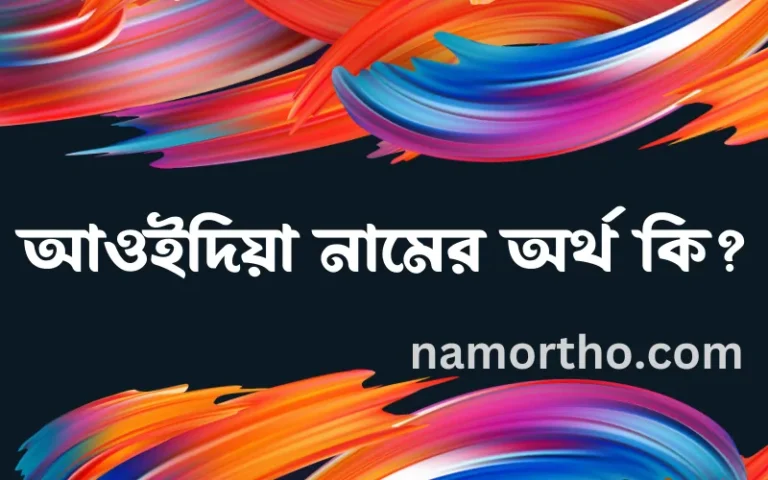 আওইদিয়া নামের অর্থ কি এবং ইসলাম কি বলে? (বিস্তারিত)