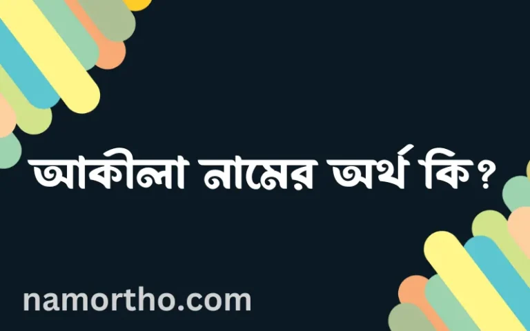 আকীলা নামের অর্থ কি? ইসলামিক আরবি বাংলা অর্থ
