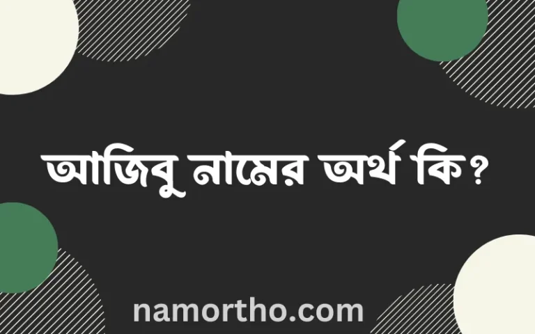 আজিবু নামের অর্থ কি, ইসলামিক আরবি এবং বাংলা অর্থ জানুন