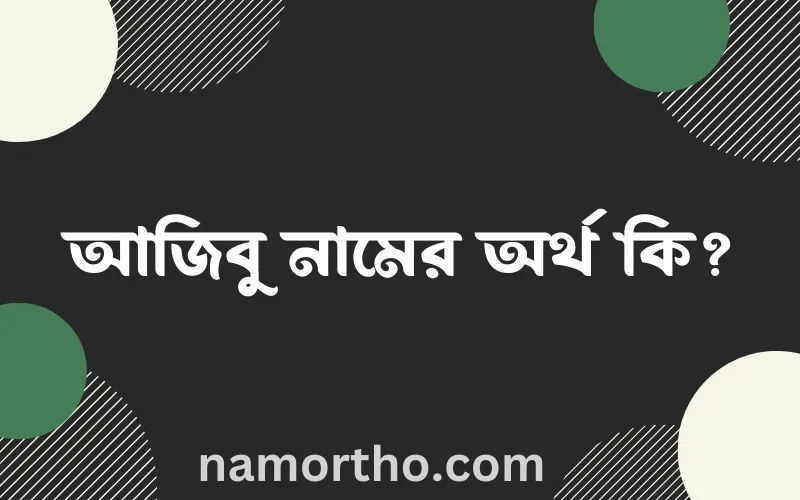 আজিবু নামের আর্থ কি?