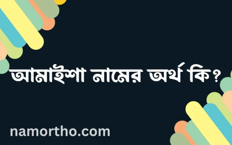আমাইশা নামের অর্থ কি, ইসলামিক আরবি এবং বাংলা অর্থ জানুন