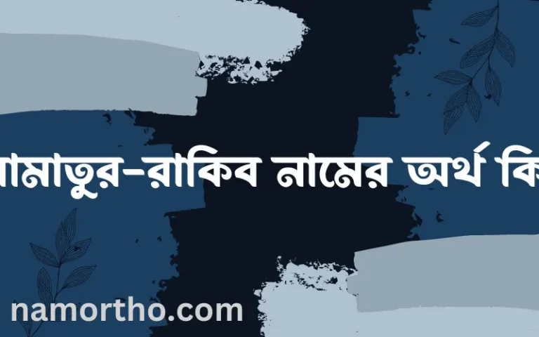 আমাতুর-রাকিব নামের অর্থ কি? আমাতুর-রাকিব নামের ইসলামিক অর্থ এবং বিস্তারিত তথ্য সমূহ