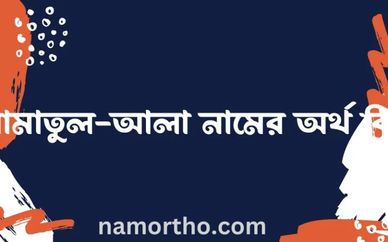আমাতুল-আলা নামের অর্থ কি? আমাতুল-আলা নামের ইসলামিক অর্থ এবং বিস্তারিত তথ্য সমূহ