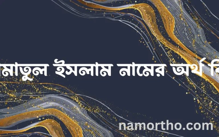আমাতুল ইসলাম নামের অর্থ কি? ইসলামিক আরবি বাংলা অর্থ