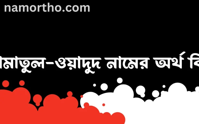 আমাতুল-ওয়াদুদ নামের বাংলা আরবি ইসলামিক অর্থ কি?
