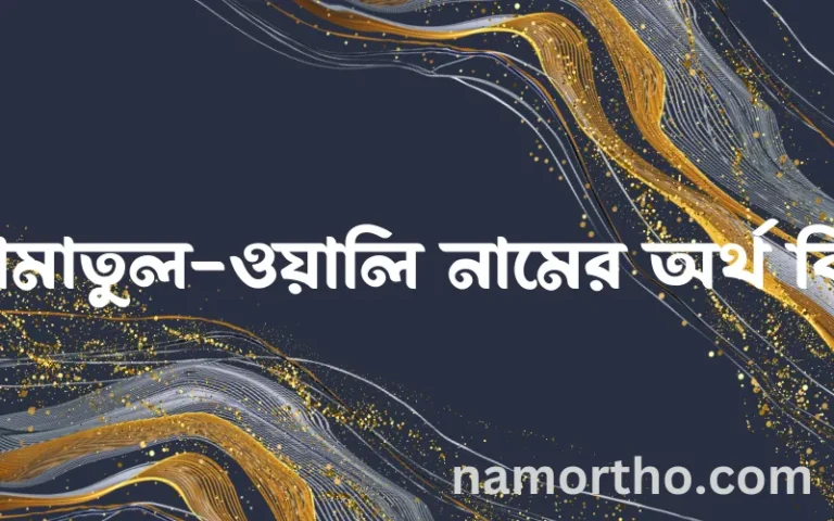 আমাতুল-ওয়ালি নামের অর্থ কি? ইসলামিক আরবি বাংলা অর্থ