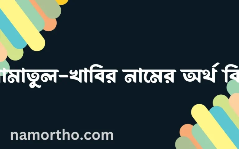 আমাতুল-খাবির নামের অর্থ কি এবং ইসলাম কি বলে? (বিস্তারিত)