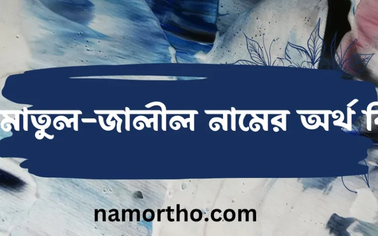 আমাতুল-জালীল নামের অর্থ কি? আমাতুল-জালীল নামের বাংলা, আরবি/ইসলামিক অর্থসমূহ