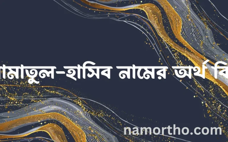 আমাতুল-হাসিব নামের অর্থ কি? (ব্যাখ্যা ও বিশ্লেষণ) জানুন
