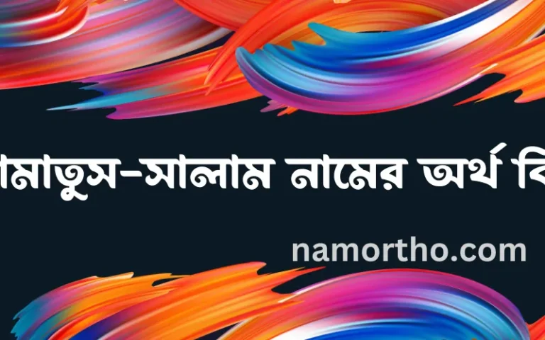 আমাতুস-সালাম নামের অর্থ কি? ইসলামিক আরবি বাংলা অর্থ এবং নামের তাৎপর্য