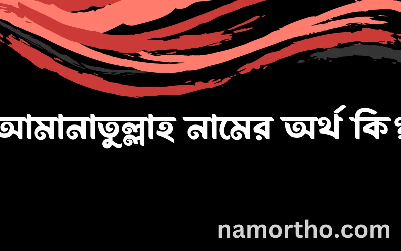 আমানাতুল্লাহ নামের আর্থ কি?