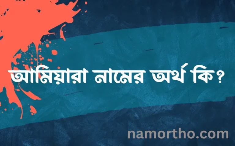 আমিয়ারা নামের অর্থ কি? ইসলামিক আরবি বাংলা অর্থ