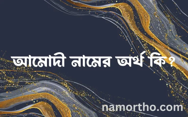 আমোদী নামের অর্থ কি? (ব্যাখ্যা ও বিশ্লেষণ) জানুন