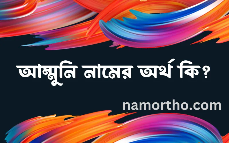 আম্মুনি নামের আর্থ কি?