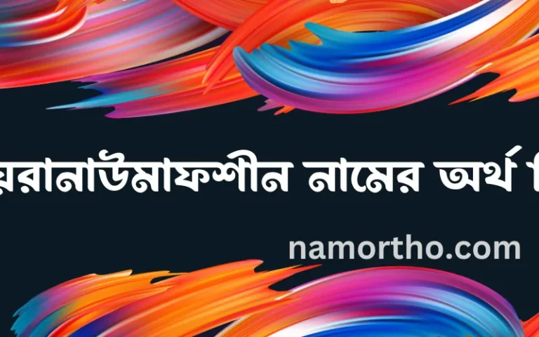 আয়রানাউমাফশীন নামের অর্থ কি এবং ইসলাম কি বলে? (বিস্তারিত)