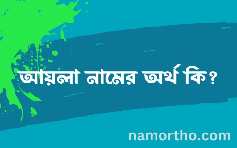 আয়লা নামের অর্থ কি? (ব্যাখ্যা ও বিশ্লেষণ) জানুন
