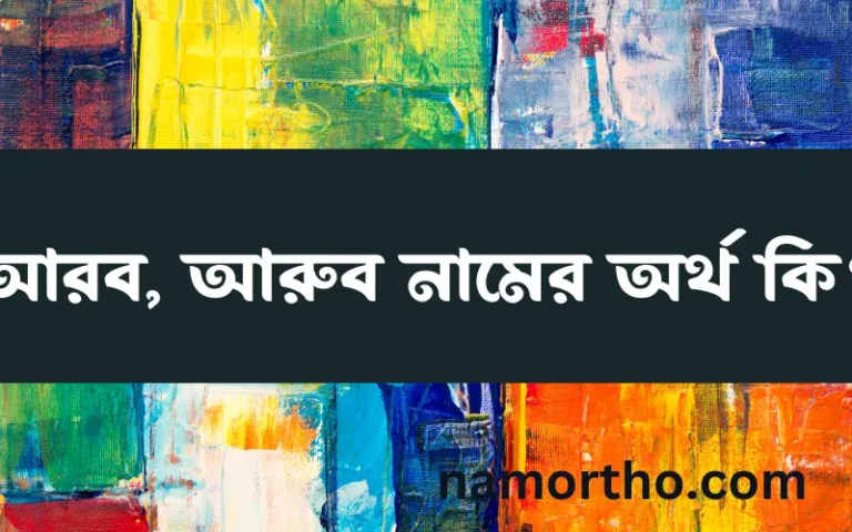 আরব, আরুব নামের অর্থ কি? ইসলামিক আরবি বাংলা অর্থ এবং নামের তাৎপর্য