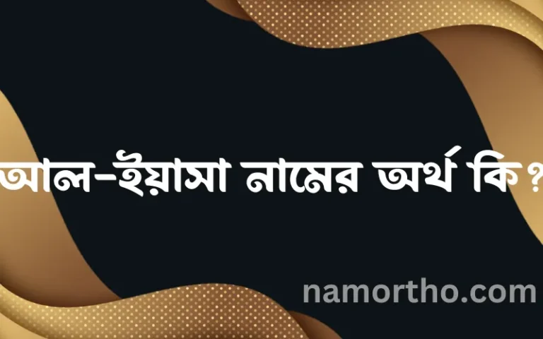 আল-ইয়াসা নামের অর্থ কি এবং ইসলাম কি বলে? (বিস্তারিত)