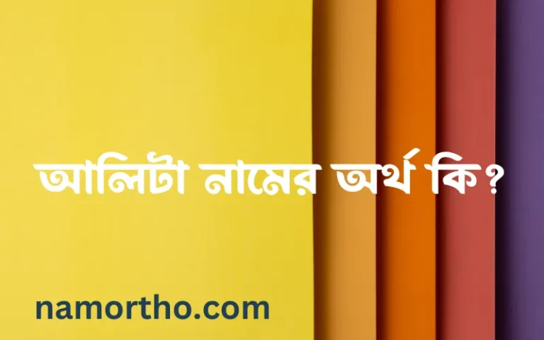 আলিটা নামের অর্থ কি? ইসলামিক আরবি বাংলা অর্থ এবং নামের তাৎপর্য