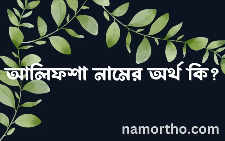 আলিফশা নামের অর্থ কি? আলিফশা নামের বাংলা, আরবি/ইসলামিক অর্থসমূহ