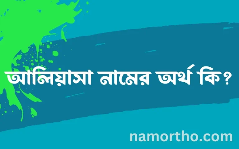 আলিয়াসা নামের অর্থ কি? আলিয়াসা নামের ইসলামিক অর্থ এবং বিস্তারিত তথ্য সমূহ