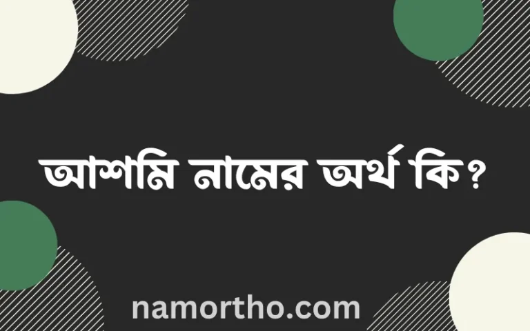 আশমি নামের অর্থ কি, ইসলামিক আরবি এবং বাংলা অর্থ জানুন
