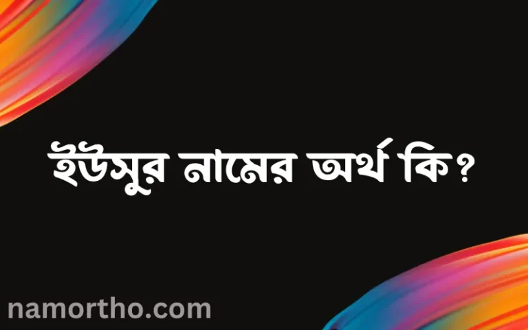 ইউসুর নামের অর্থ কি? ইউসুর নামের বাংলা, আরবি/ইসলামিক অর্থসমূহ