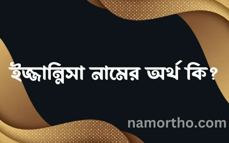 ইজ্জান্নিসা নামের অর্থ কি? ইজ্জান্নিসা নামের বাংলা, আরবি/ইসলামিক অর্থসমূহ