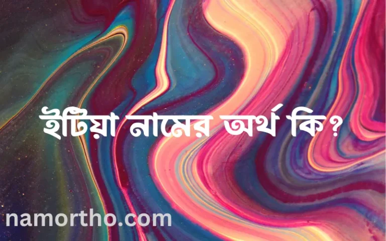ইটিয়া নামের বাংলা আরবি ইসলামিক অর্থ কি?