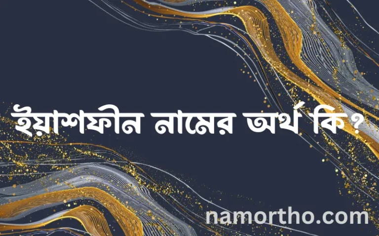 ইয়াশফীন নামের অর্থ কি? (ব্যাখ্যা ও বিশ্লেষণ) জানুন