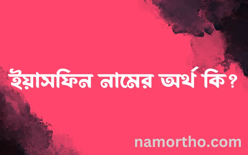 ইয়াসফিন নামের আর্থ কি?