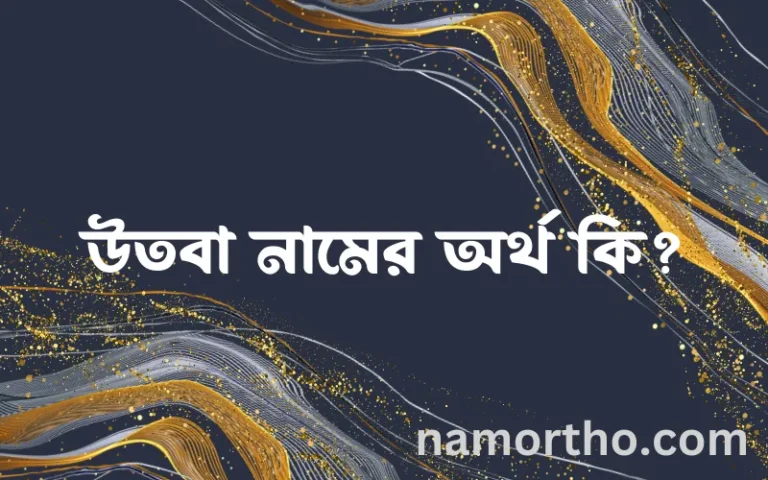 উতবা নামের অর্থ কি? উতবা নামের বাংলা, আরবি/ইসলামিক অর্থসমূহ