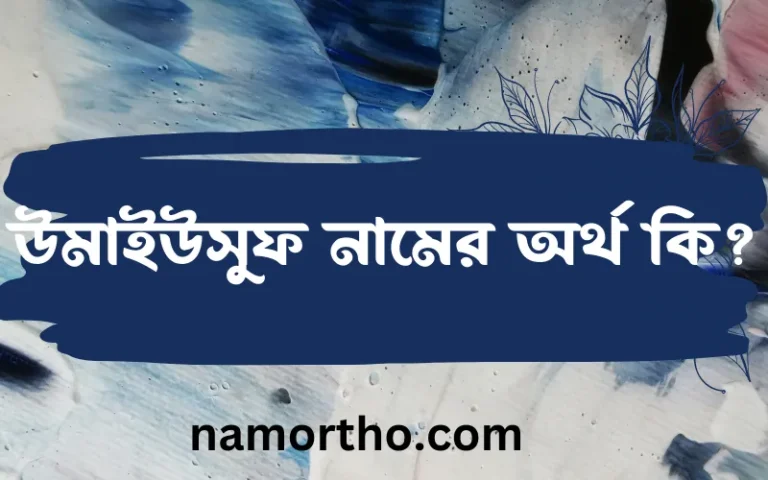 উমাইউসুফ নামের অর্থ কি, বাংলা ইসলামিক এবং আরবি অর্থ?