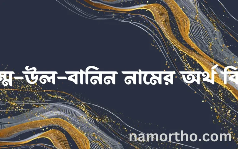উম্ম-উল-বানিন নামের অর্থ কি? উম্ম-উল-বানিন নামের ইসলামিক অর্থ এবং বিস্তারিত তথ্য সমূহ