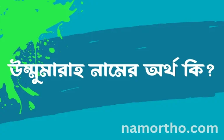 উম্মুমারাহ নামের অর্থ কি? উম্মুমারাহ নামের ইসলামিক অর্থ এবং বিস্তারিত তথ্য সমূহ