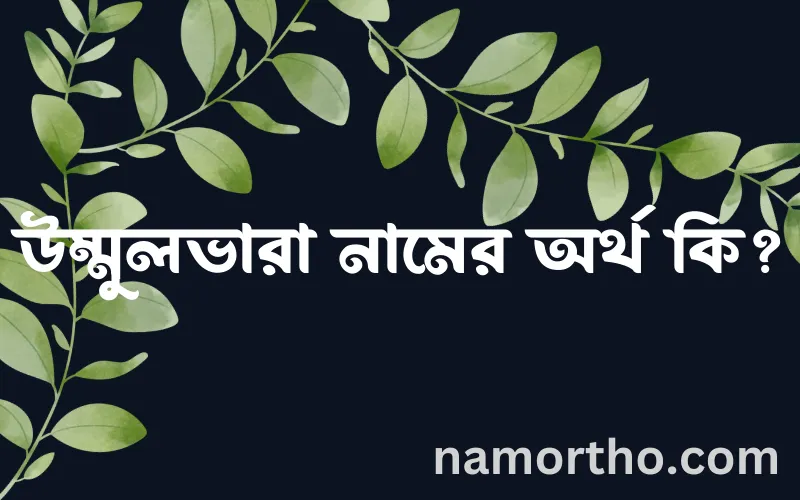উম্মুলভারা নামের আর্থ কি?