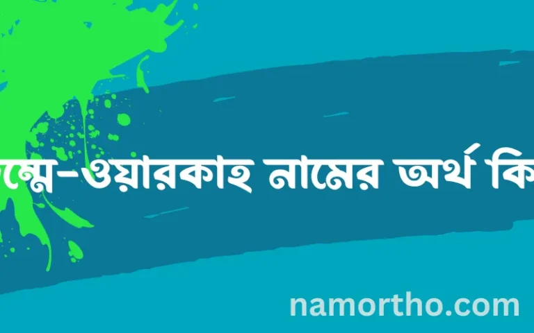উম্মে-ওয়ারকাহ নামের অর্থ কি এবং ইসলাম কি বলে? (বিস্তারিত)