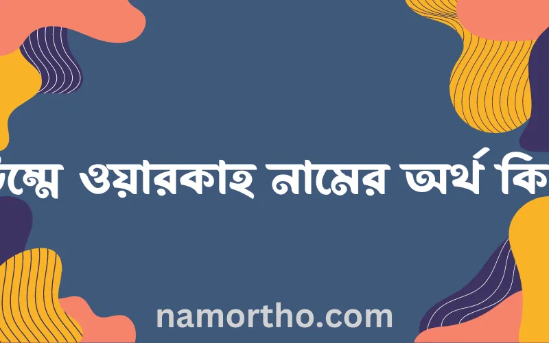 উম্মে ওয়ারকাহ নামের আর্থ কি?