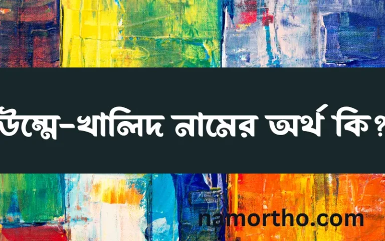 উম্মে-খালিদ নামের অর্থ কি? ইসলামিক আরবি বাংলা অর্থ এবং নামের তাৎপর্য