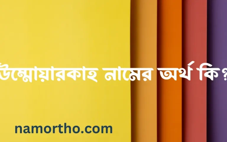 উম্মোয়ারকাহ নামের অর্থ কি? ইসলামিক আরবি বাংলা অর্থ