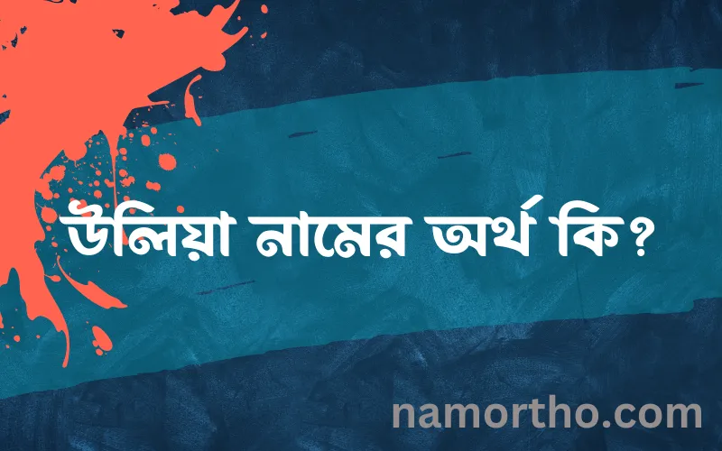 উলিয়া নামের আর্থ কি?
