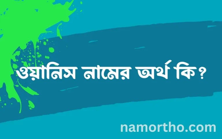 ওয়ানিস নামের অর্থ কি, ইসলামিক আরবি এবং বাংলা অর্থ জানুন
