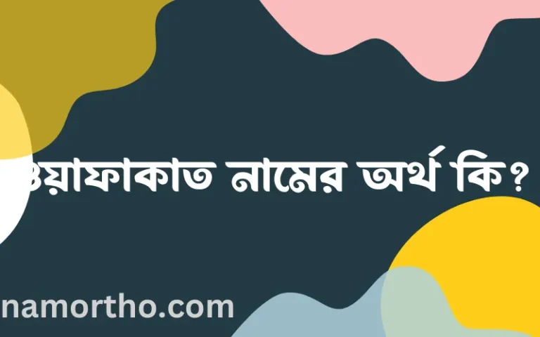 ওয়াফাকাত নামের অর্থ কি, ইসলামিক আরবি এবং বাংলা অর্থ জানুন