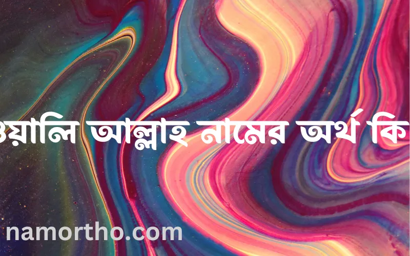 ওয়ালি আল্লাহ নামের আর্থ কি?