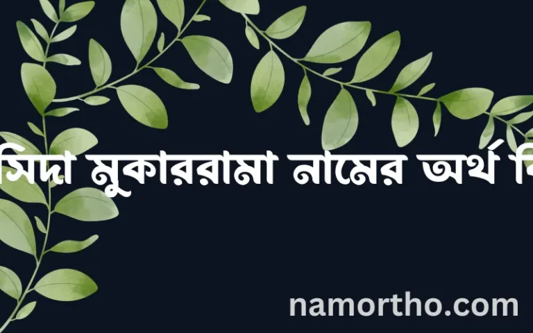 কাসিদা মুকাররামা নামের অর্থ কি? কাসিদা মুকাররামা নামের ইসলামিক অর্থ এবং বিস্তারিত তথ্য সমূহ
