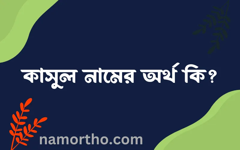 কাসুল নামের আর্থ কি?